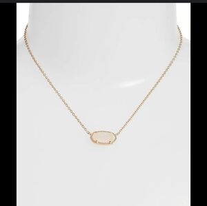 NWT Kendra ScottElisa Pendant Necklace in Iridescent Drusy/Rose Gold with box